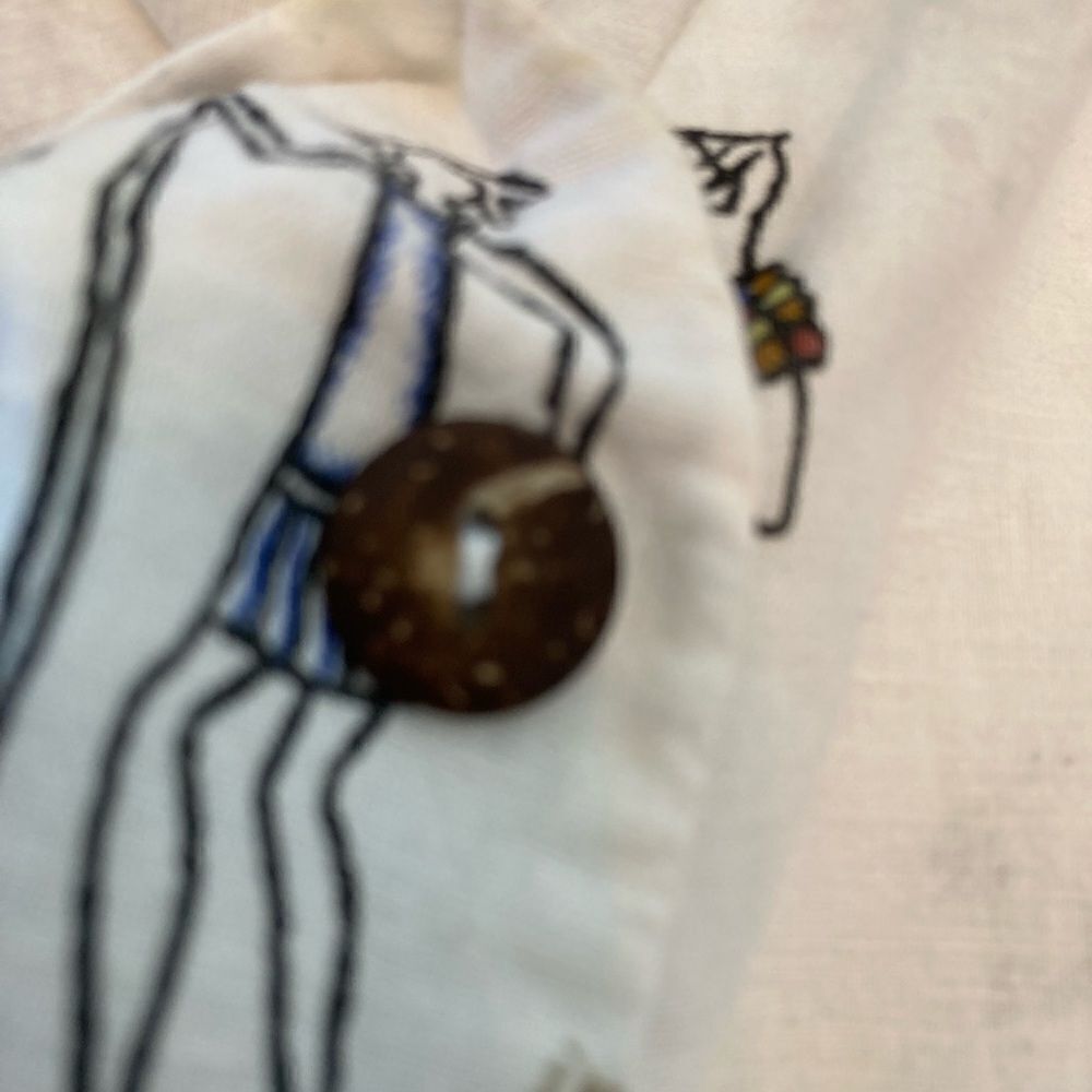 VTG 80s/90s dress w/ aboriginal Australian style print w/pockets - Picture 7 of 10